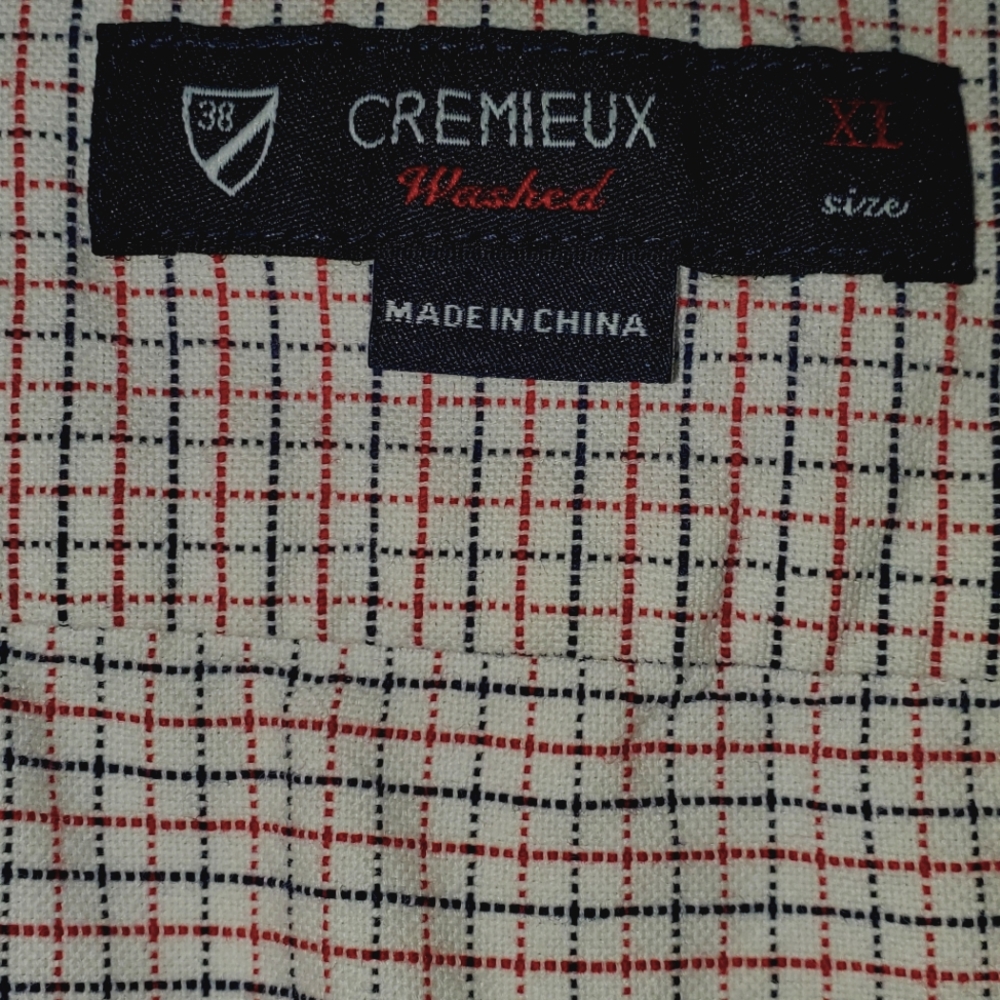 Cremieux Button Up XL Red Navy